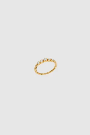 Gradual Diamond Pinky Ring - 14k Gold