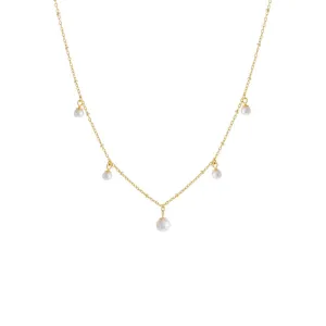 Graduated Dangling Pearl Necklace
