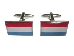 Grand Duchy of Luxembourg Flag Cufflinks