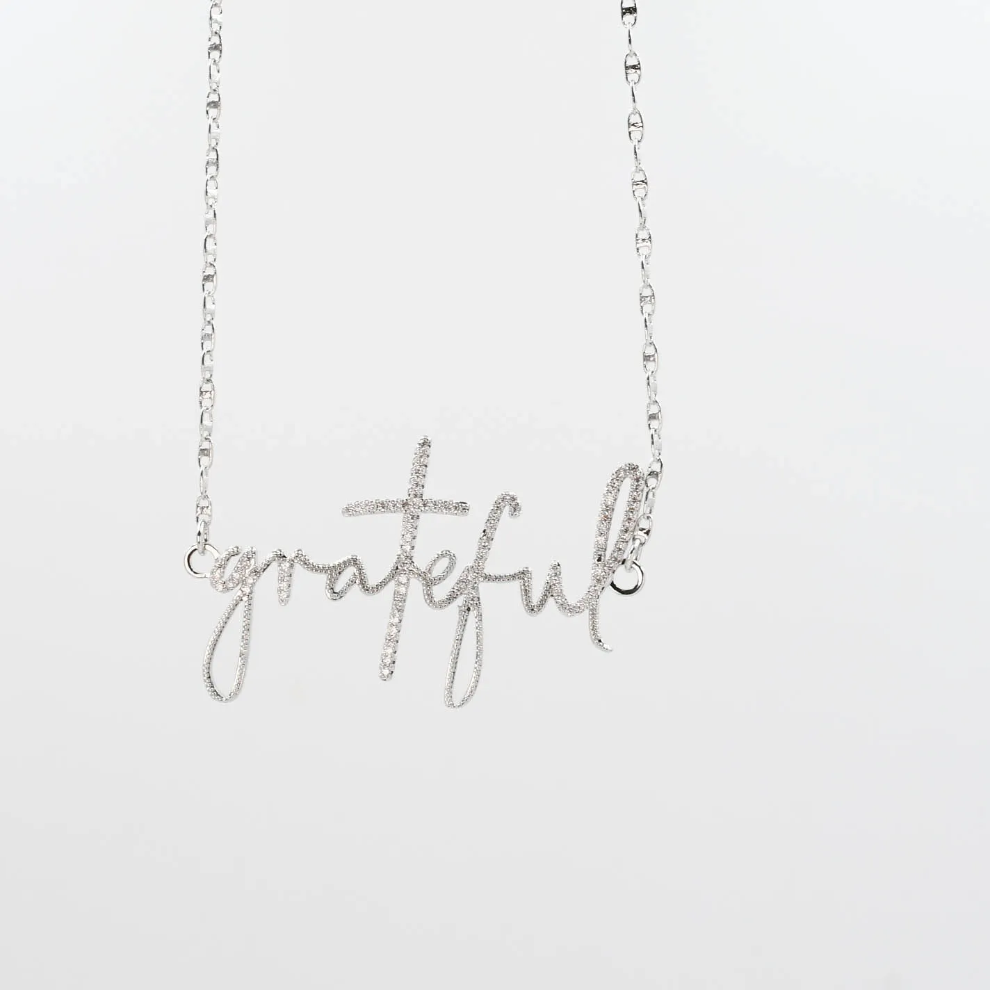 Grateful Silver Necklace I-45