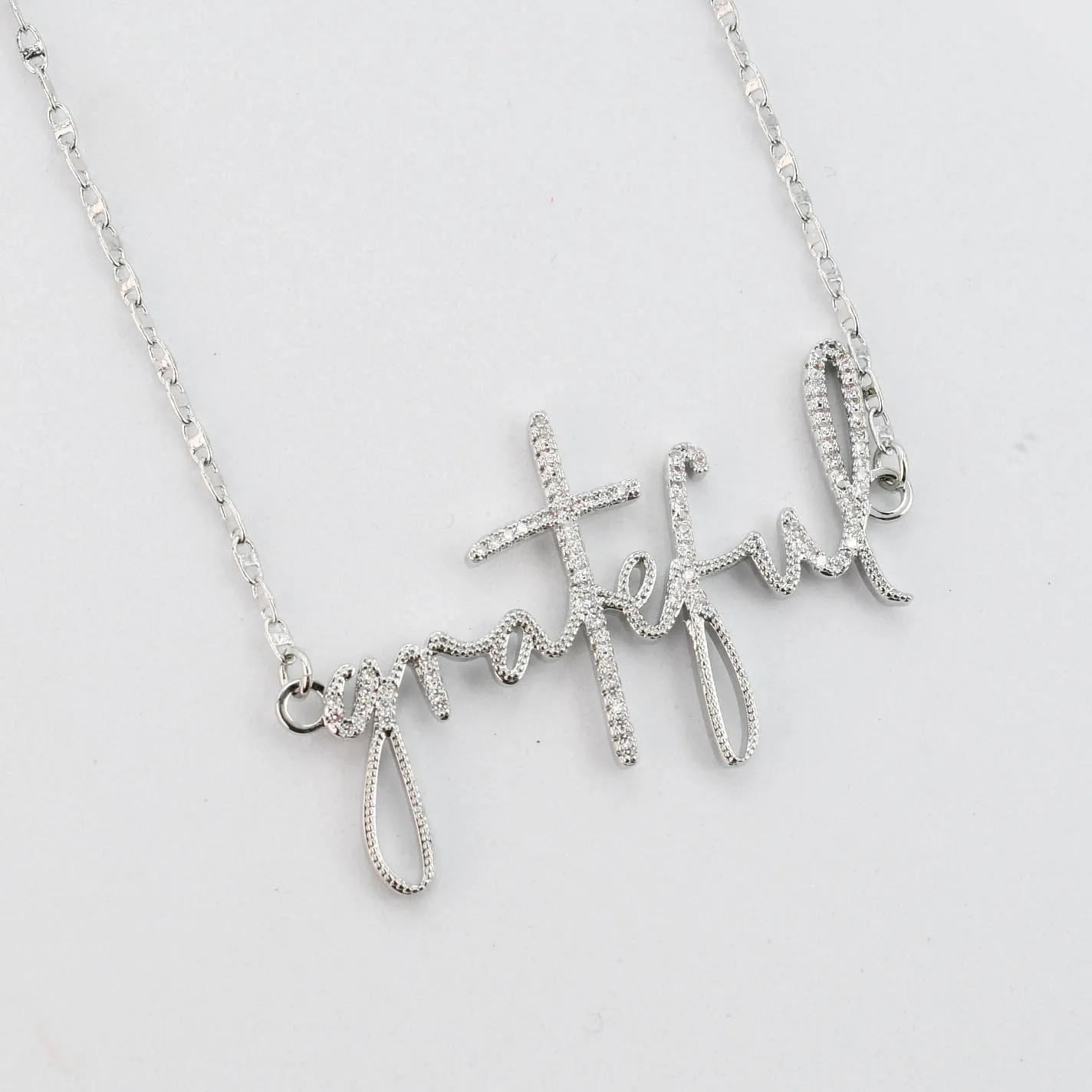 Grateful Silver Necklace I-45