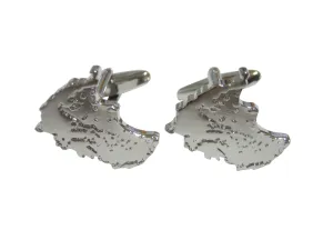 Greece Map Shape Cufflinks