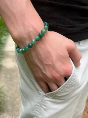 Green Agate Adjustable Slide Bracelet