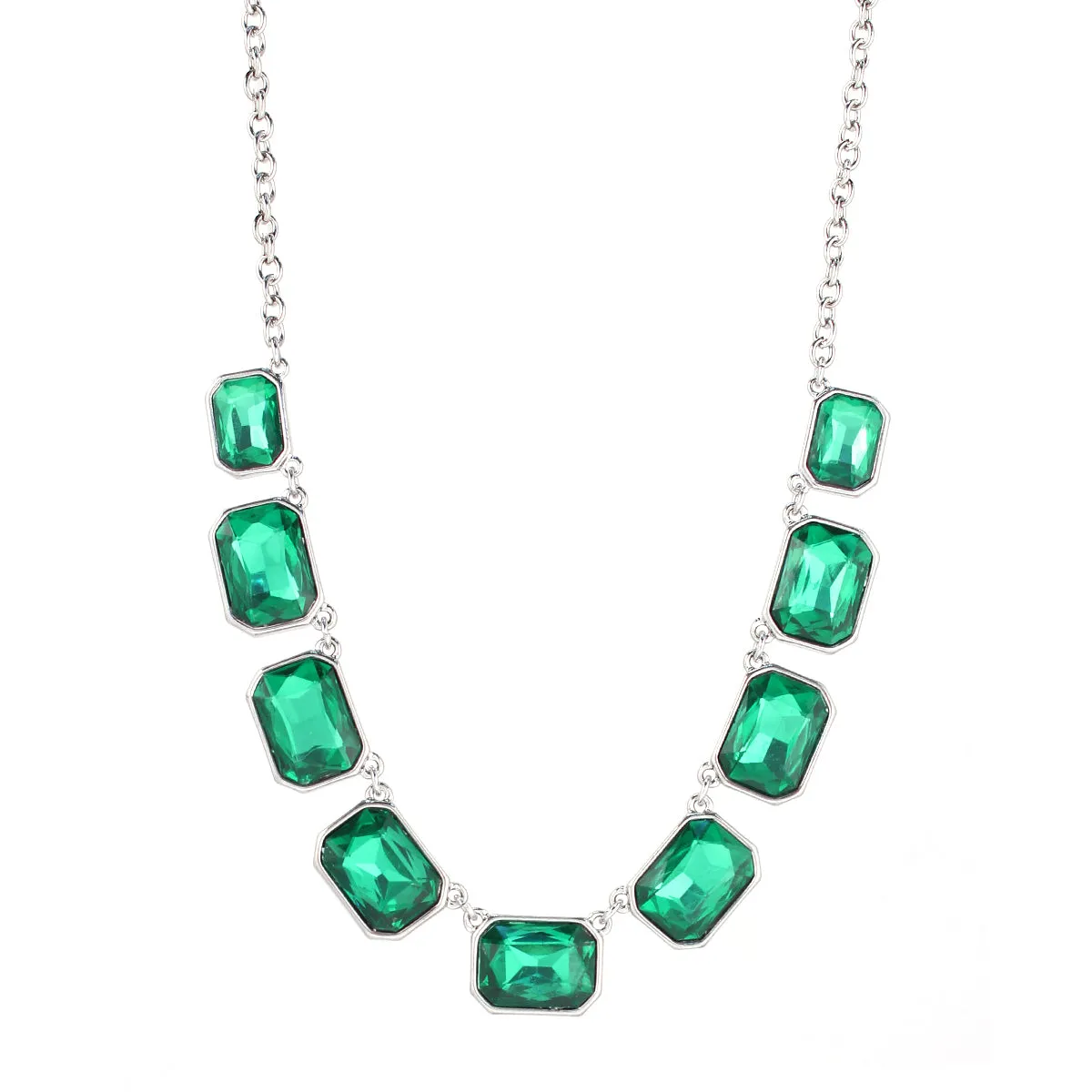 GREEN CRYSTAL NECKLACES #FW1202995 (LC12)
