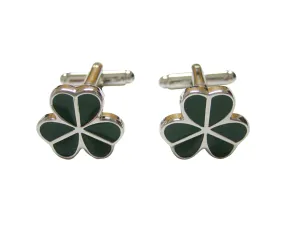 Green Shamrock Clover Cufflinks