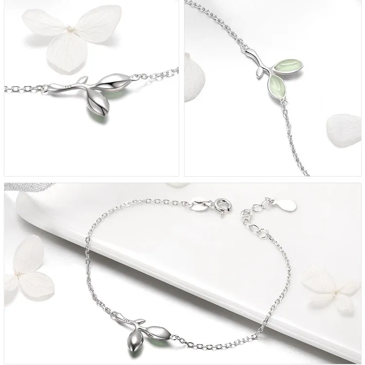 Green Tree Leaves Bracelet