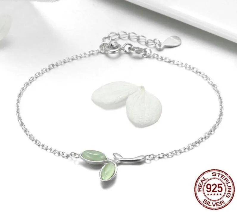 Green Tree Leaves Bracelet