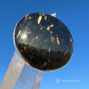 Greenland Nuummite Full Moon Silver Pendant
