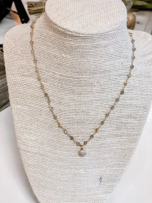 Grey Beaded Choker