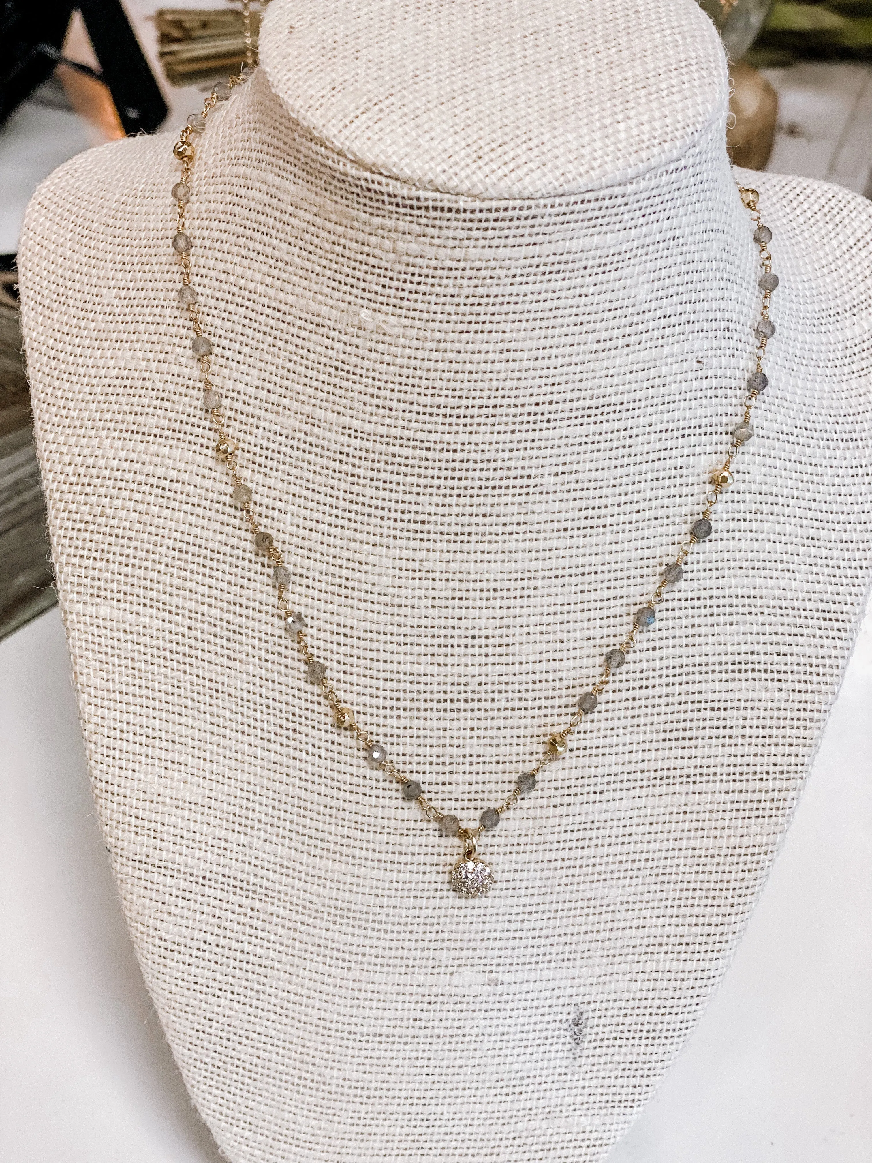 Grey Beaded Choker