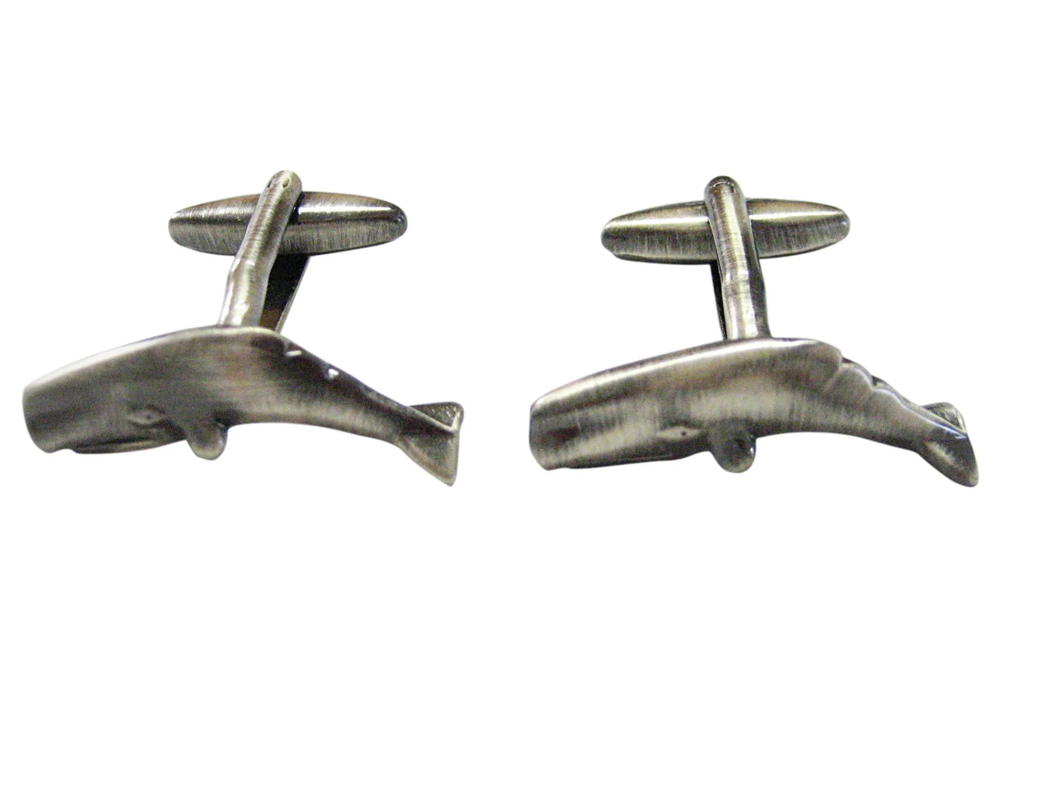 Gunmetal Toned Whale Cufflinks