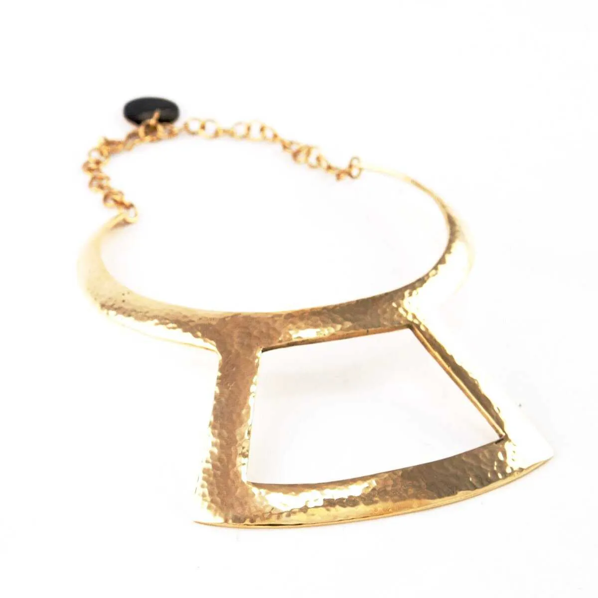 Hamazzi Hammered Brass Statement Choker