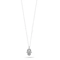 HAMSA HAND CRYSTAL PENDANT NECKLACE #HNN90010 (BA2/LD14)