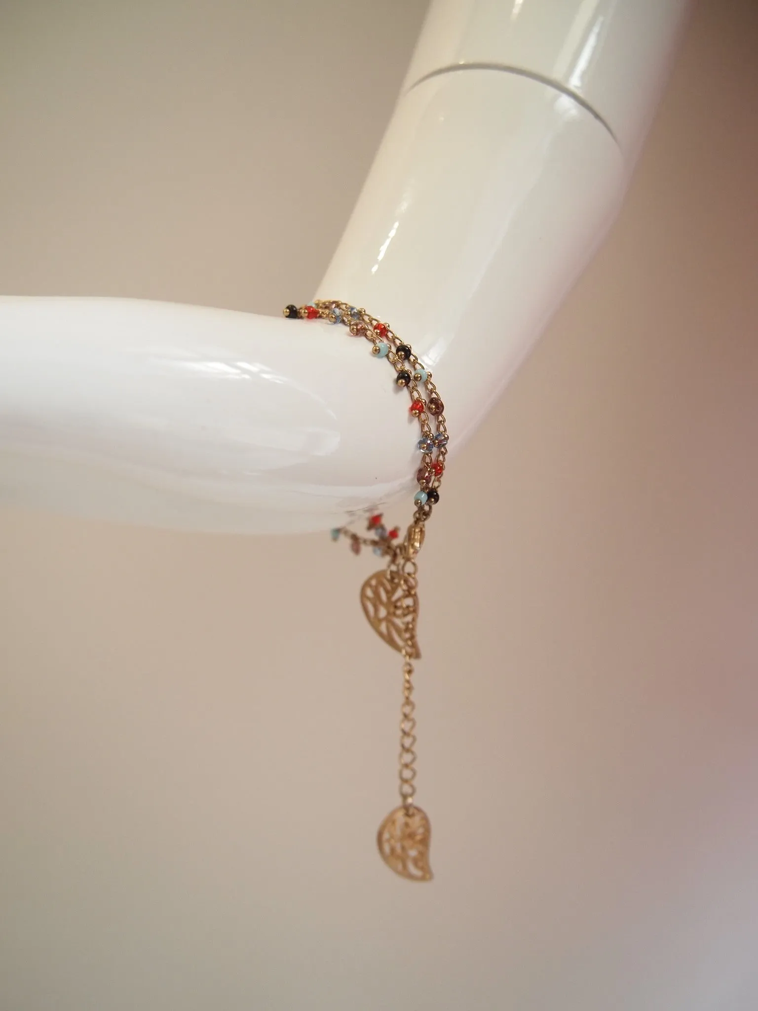 Handmade jewelry bracelet with multicolor beads