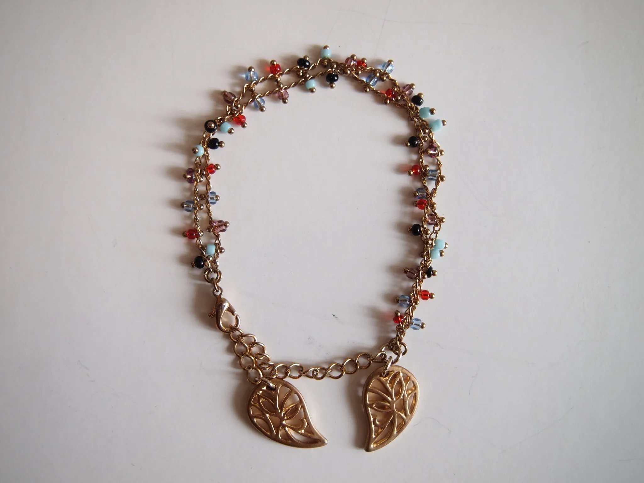 Handmade jewelry bracelet with multicolor beads