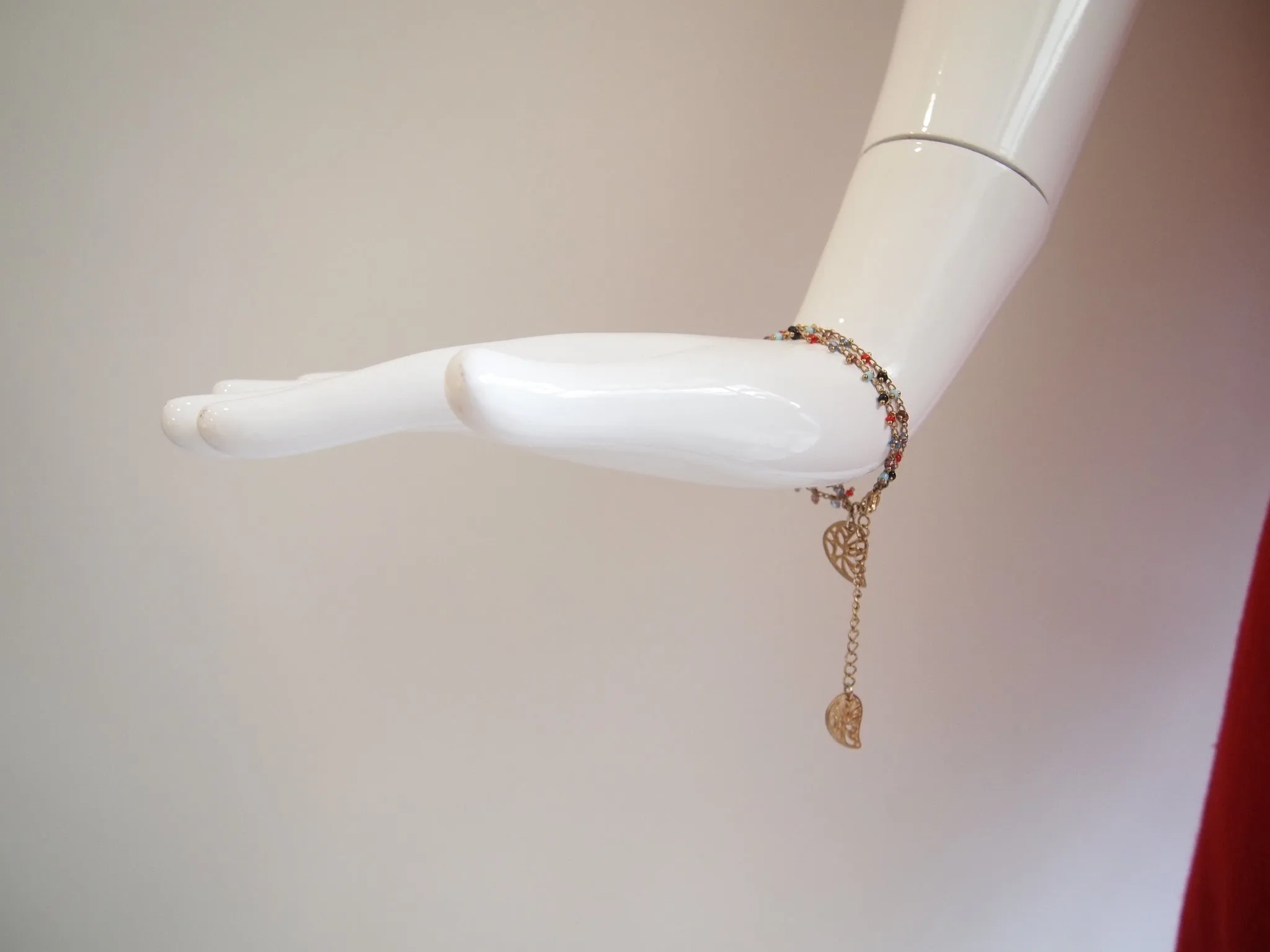 Handmade jewelry bracelet with multicolor beads