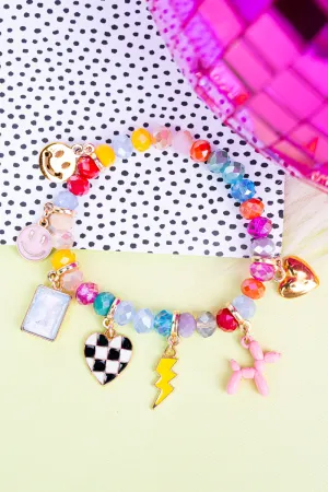 Happy Hearts Colorful Beaded Bracelet