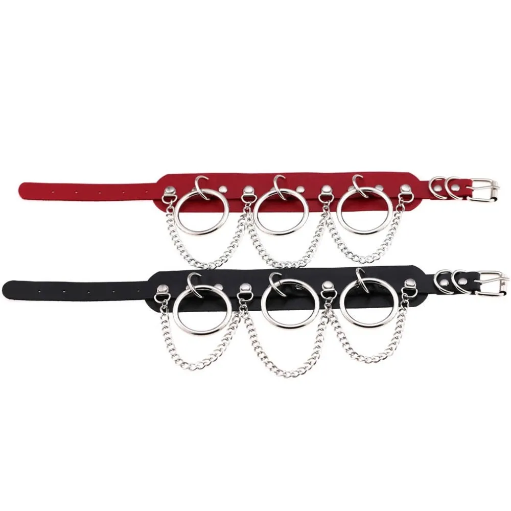 Harajuku Punk Leather Choker Necklace