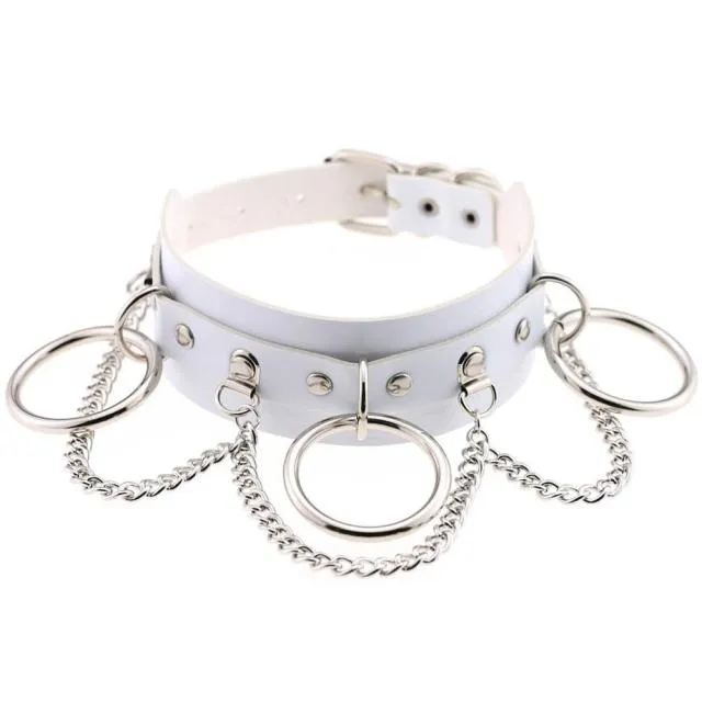 Harajuku Punk Leather Choker Necklace