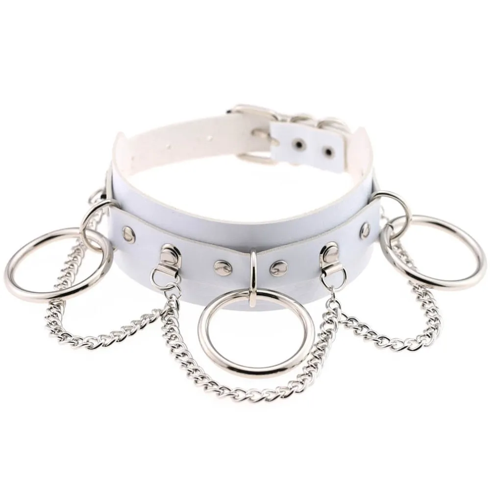 Harajuku Punk Leather Choker Necklace