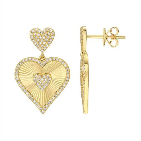 Heart Drop Earrings