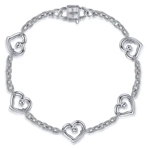 Heart Station Chain Bracelet