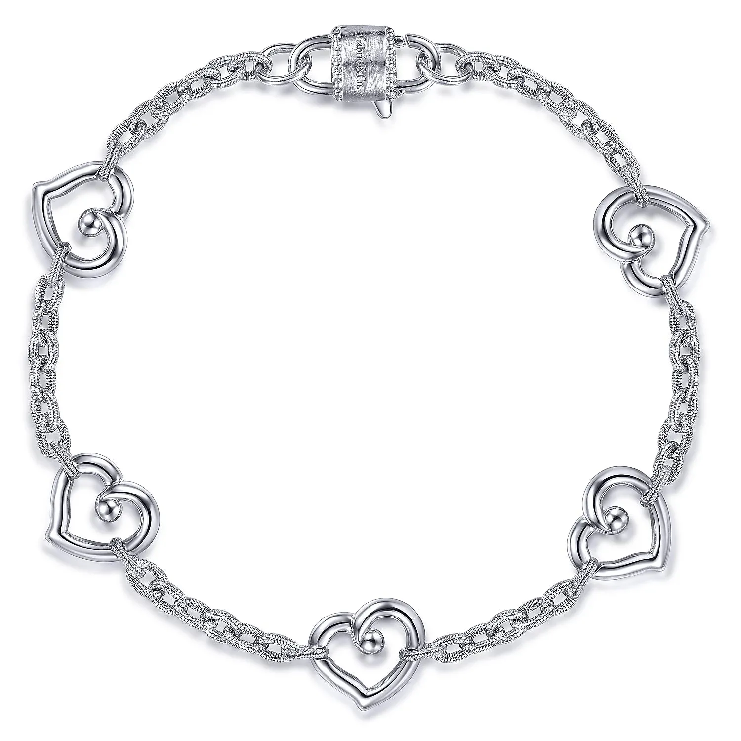 Heart Station Chain Bracelet