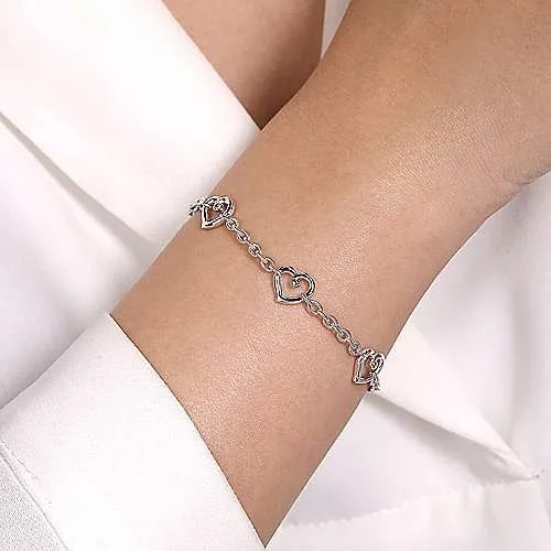 Heart Station Chain Bracelet