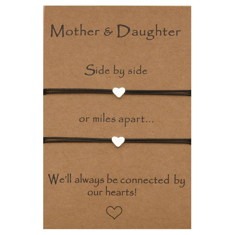 Heartshaped Adjustable Mothers Day Bracelets