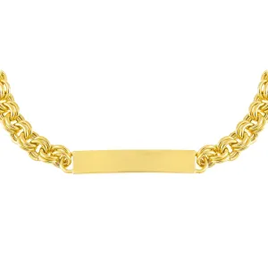 Hollow Rounded Rolo Bar Chain Choker
