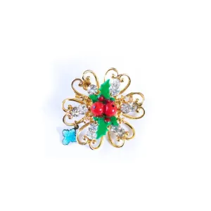 Holly Petite Christmas Brooch
