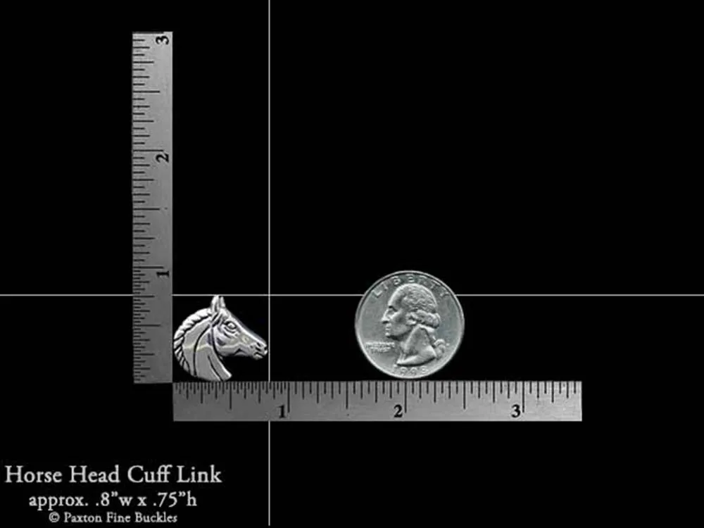 Horse Head Cuff Links Sterling Silver