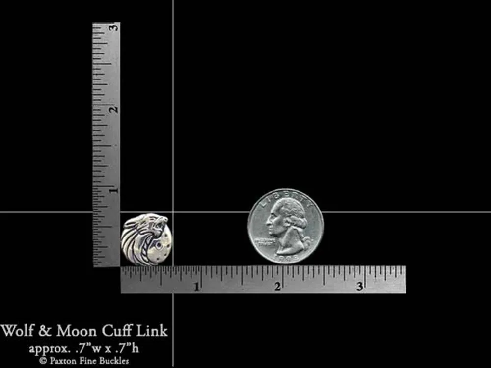 Howling Wolf Cuff Links Sterling Silver