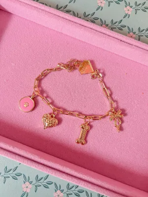 I Love My Dog Charm Bracelet