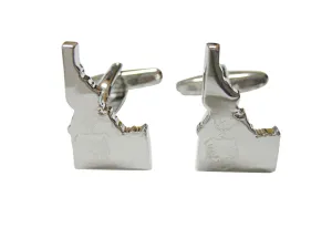 Idaho State Map Shape and Flag Design Cufflinks