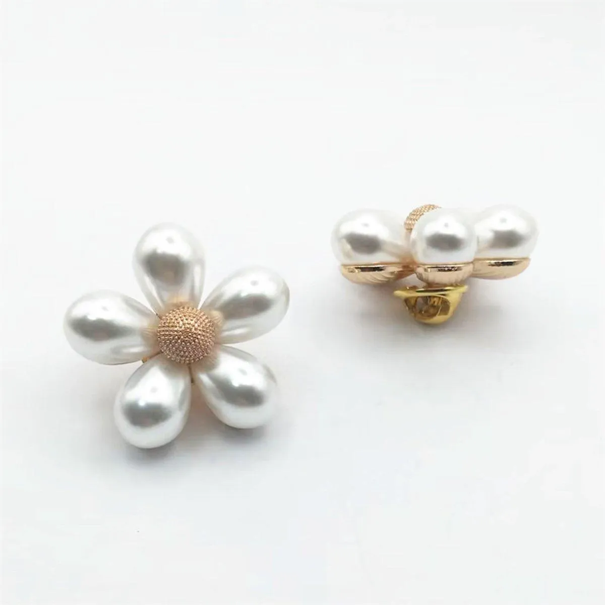 Imitation Pearl Flower Brooch Fashion Corsage Pin Jewelry Accessory Women