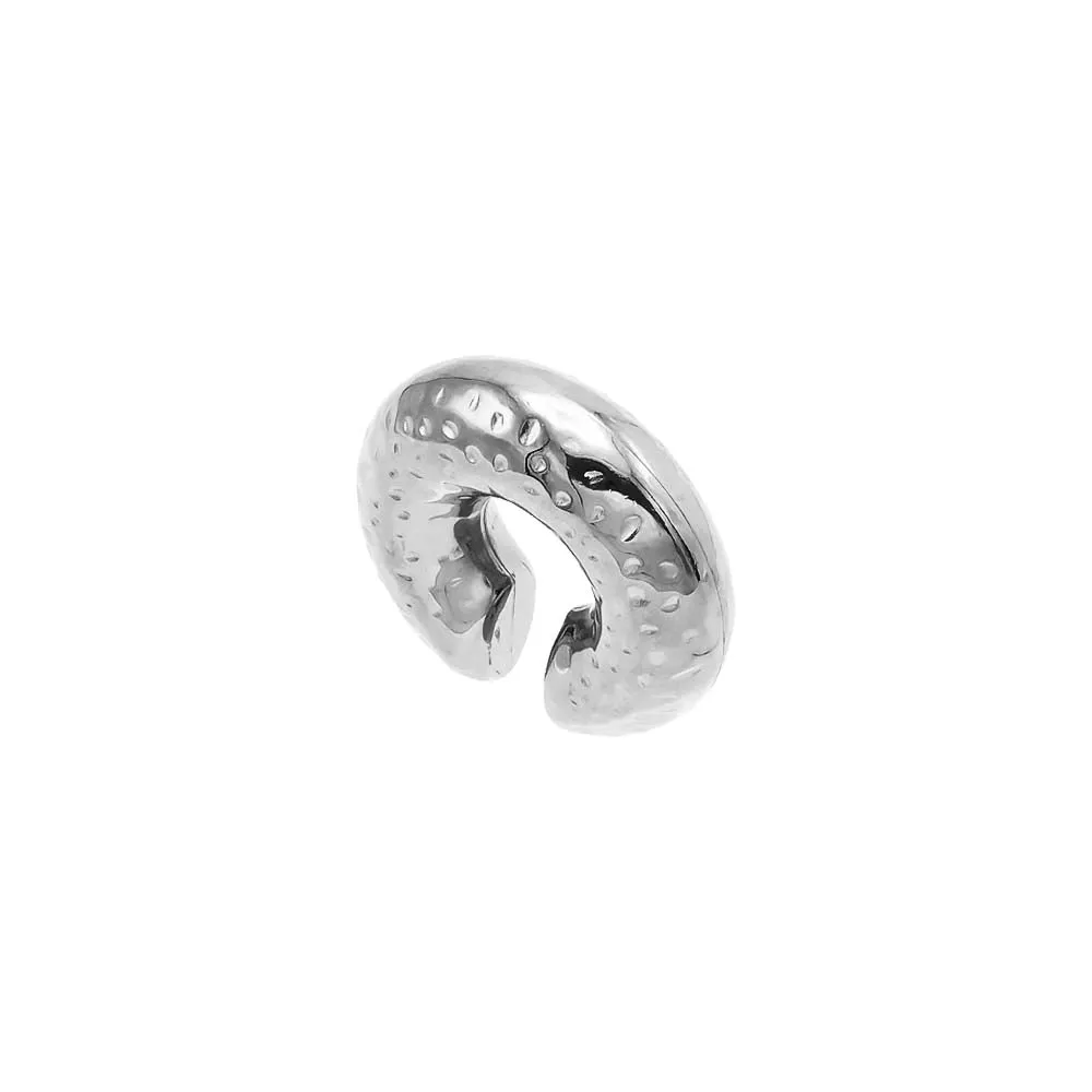 Indented Chunky Hollow Ear Cuff
