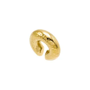 Indented Chunky Hollow Ear Cuff