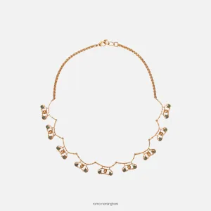 Infinity Choker In Gold / Alpine Green