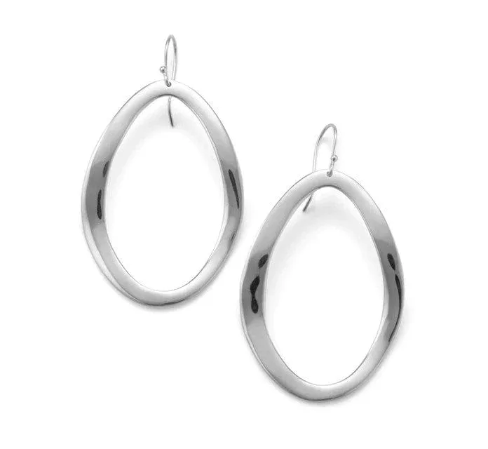 Ippolita Sterling Classico Wavy Open Oval Drop Earrings
