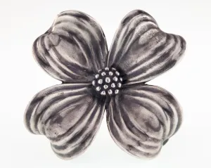 James Avery Large Dogwood Flower Brooch Pendant Sterling Silver 22.5grams