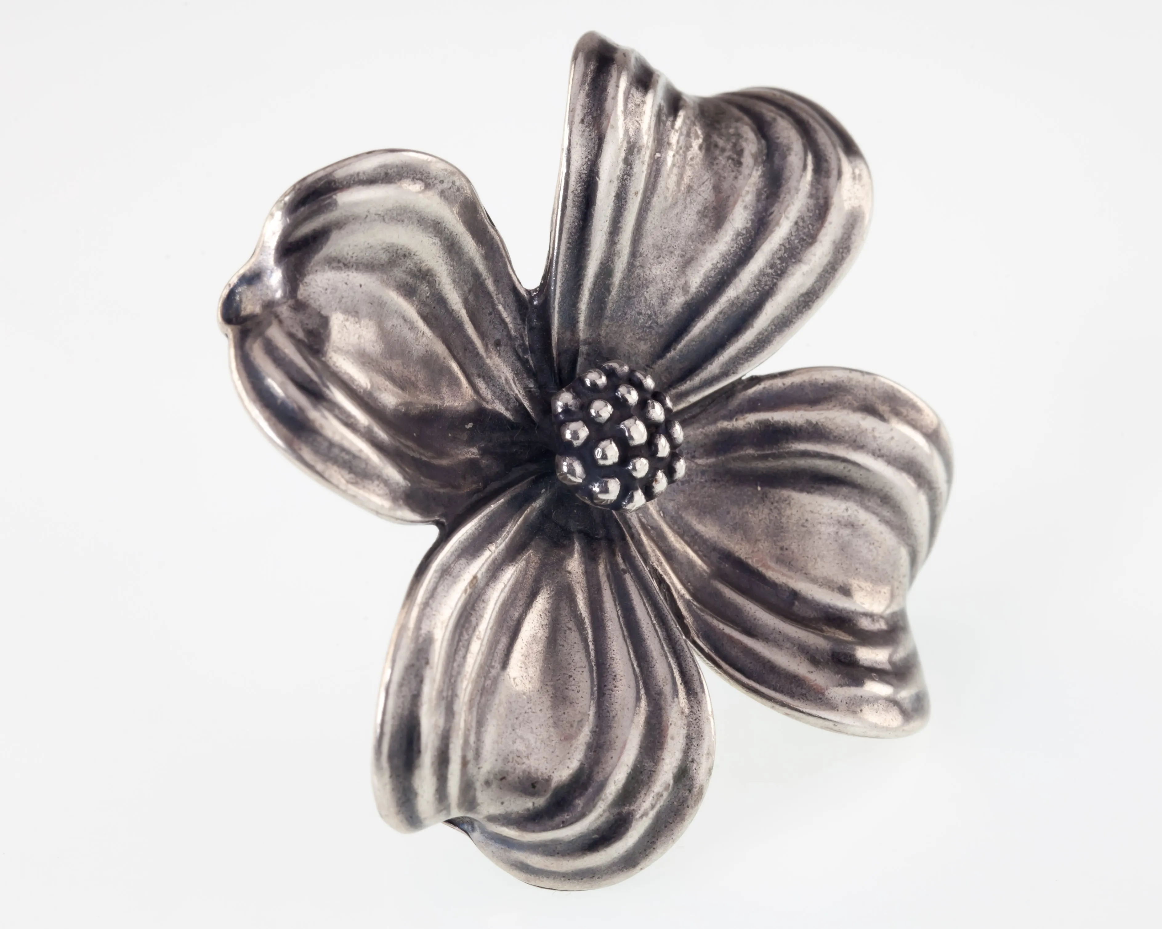 James Avery Large Dogwood Flower Brooch Pendant Sterling Silver 22.5grams