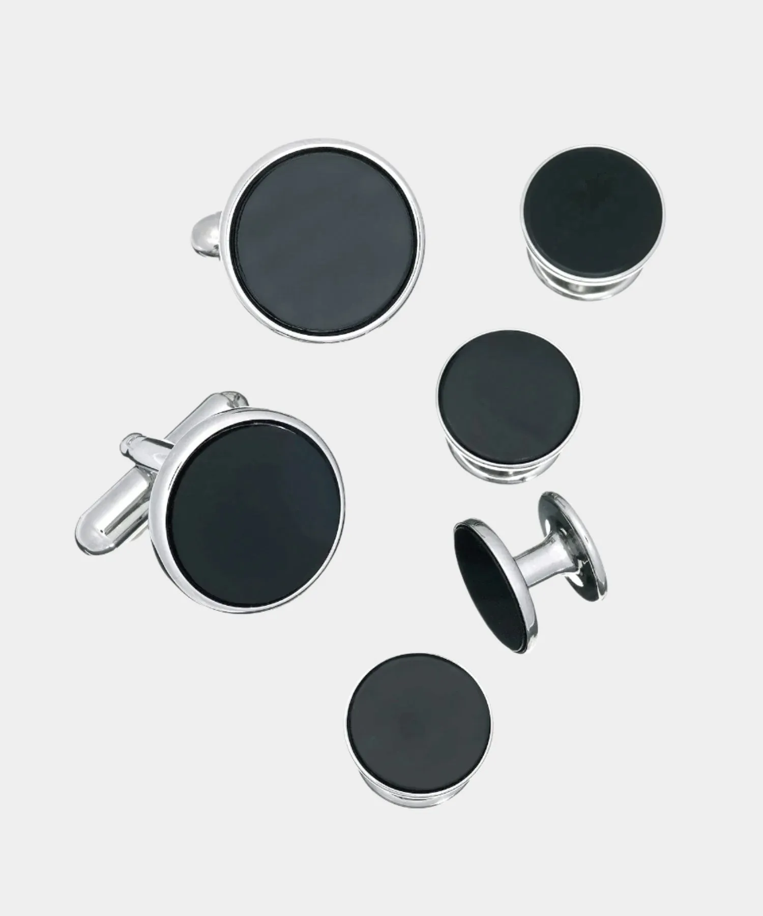 Jan Leslie Link Up Circle Cufflinks and Tuxedo Studs