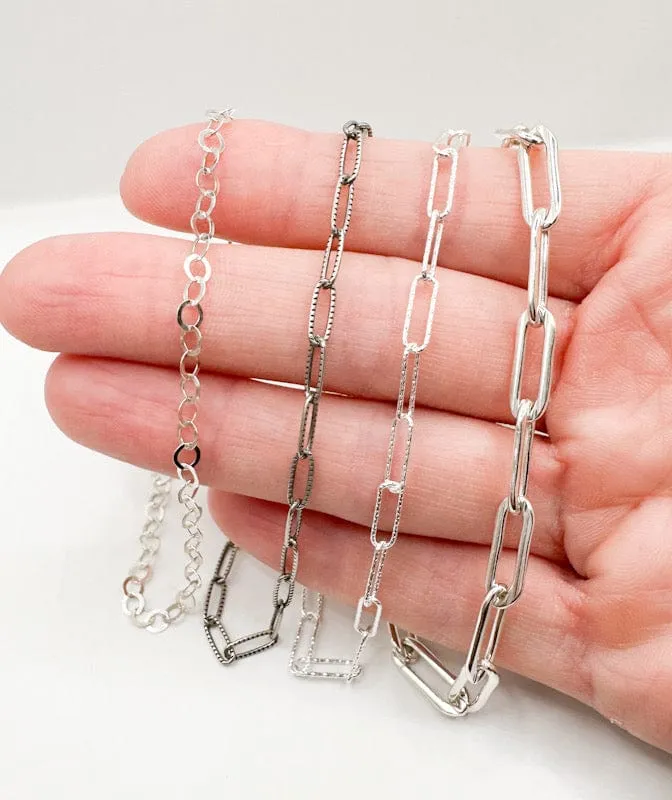 Janie Bracelet - Oxidized Paperclip Chain