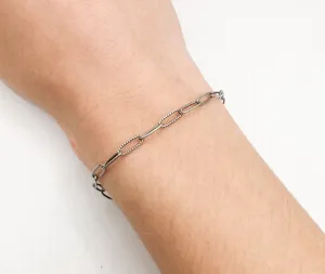 Janie Bracelet - Oxidized Paperclip Chain