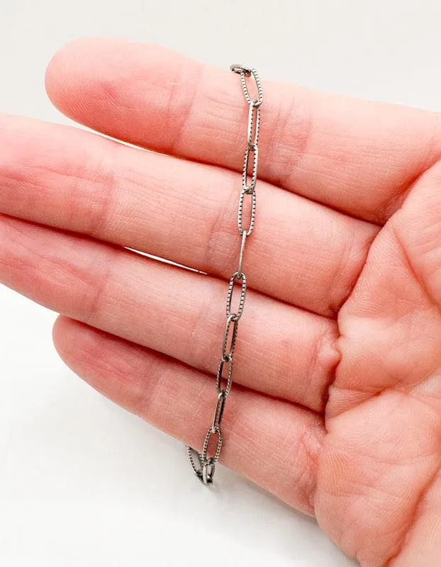 Janie Bracelet - Oxidized Paperclip Chain