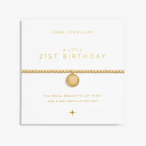 Joma A Little Gold 21st Birthday Bracelet