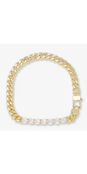Julian Loves Diamonds Bracelet - Gold/White Diamondettes