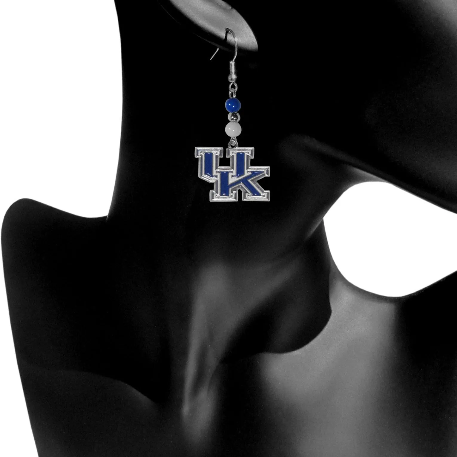 Kentucky Wildcats Fan Bead Dangle Earrings