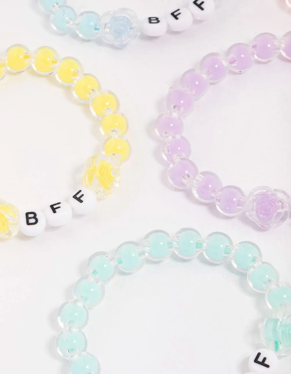 Kids Rainbow BFF Beaded Stretch Bracelet 5-Pack
